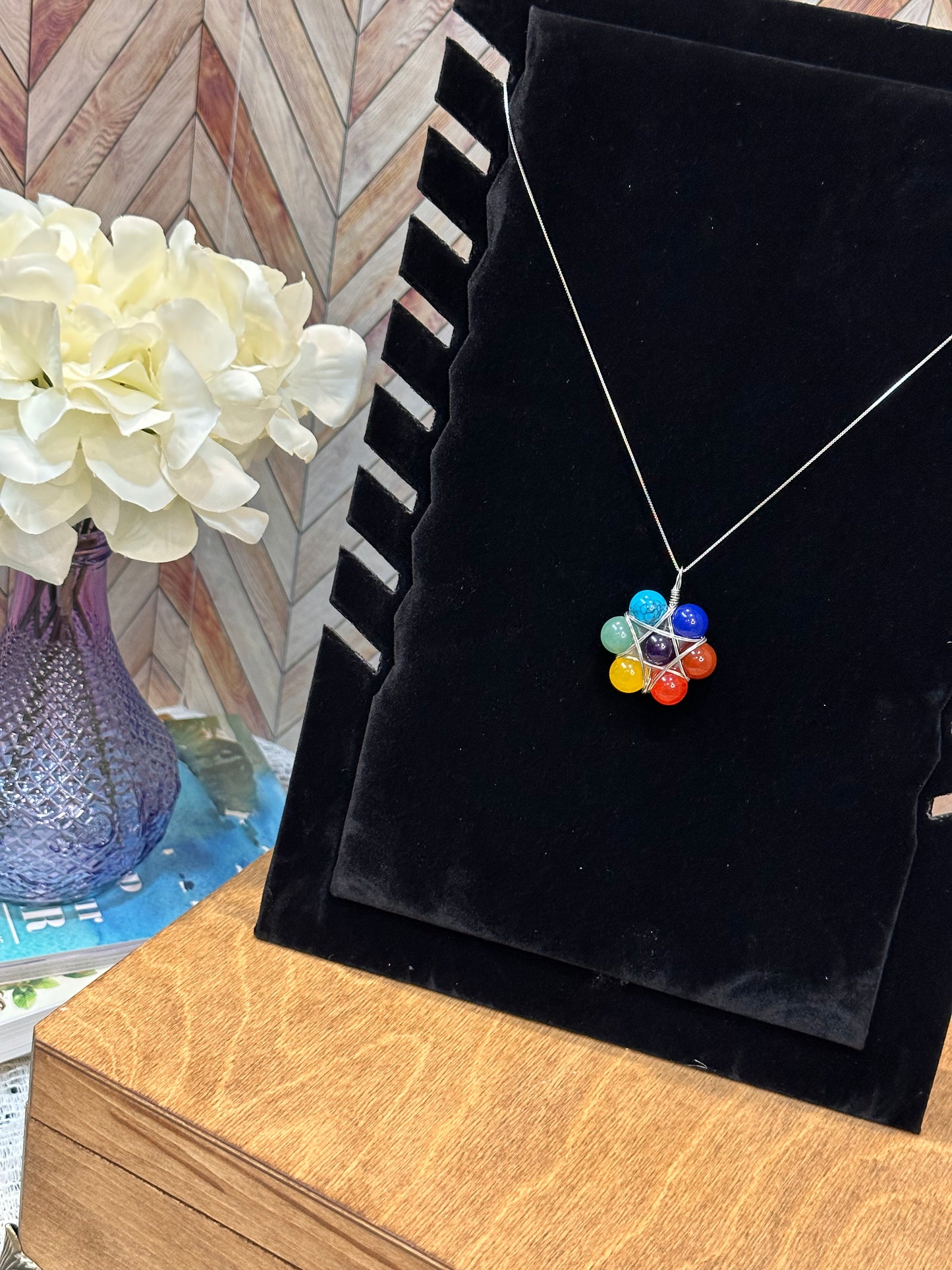 Chakra Flower Pendants