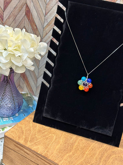 Chakra Flower Pendants