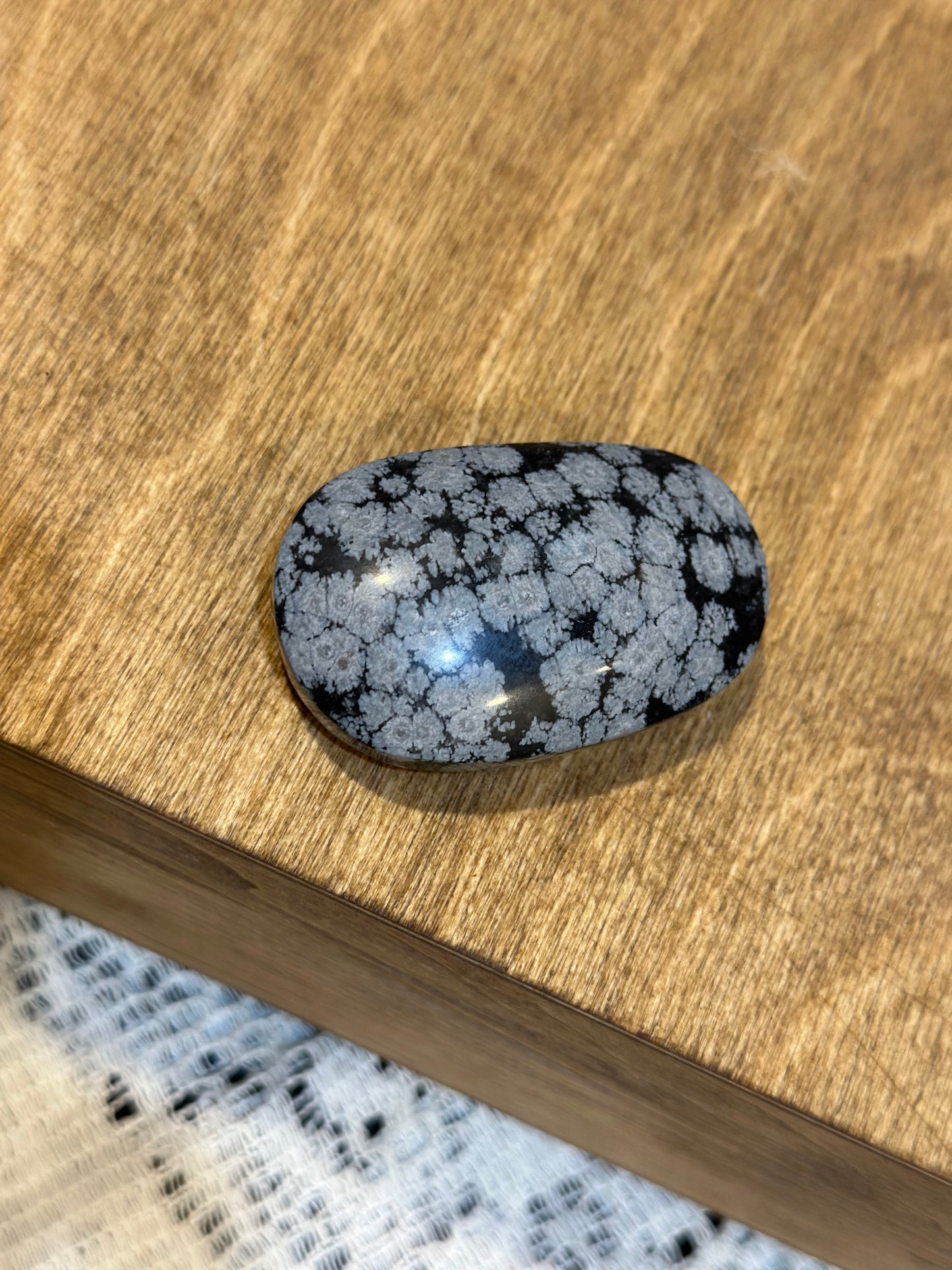 Snowflake Obsidian Palm Stone