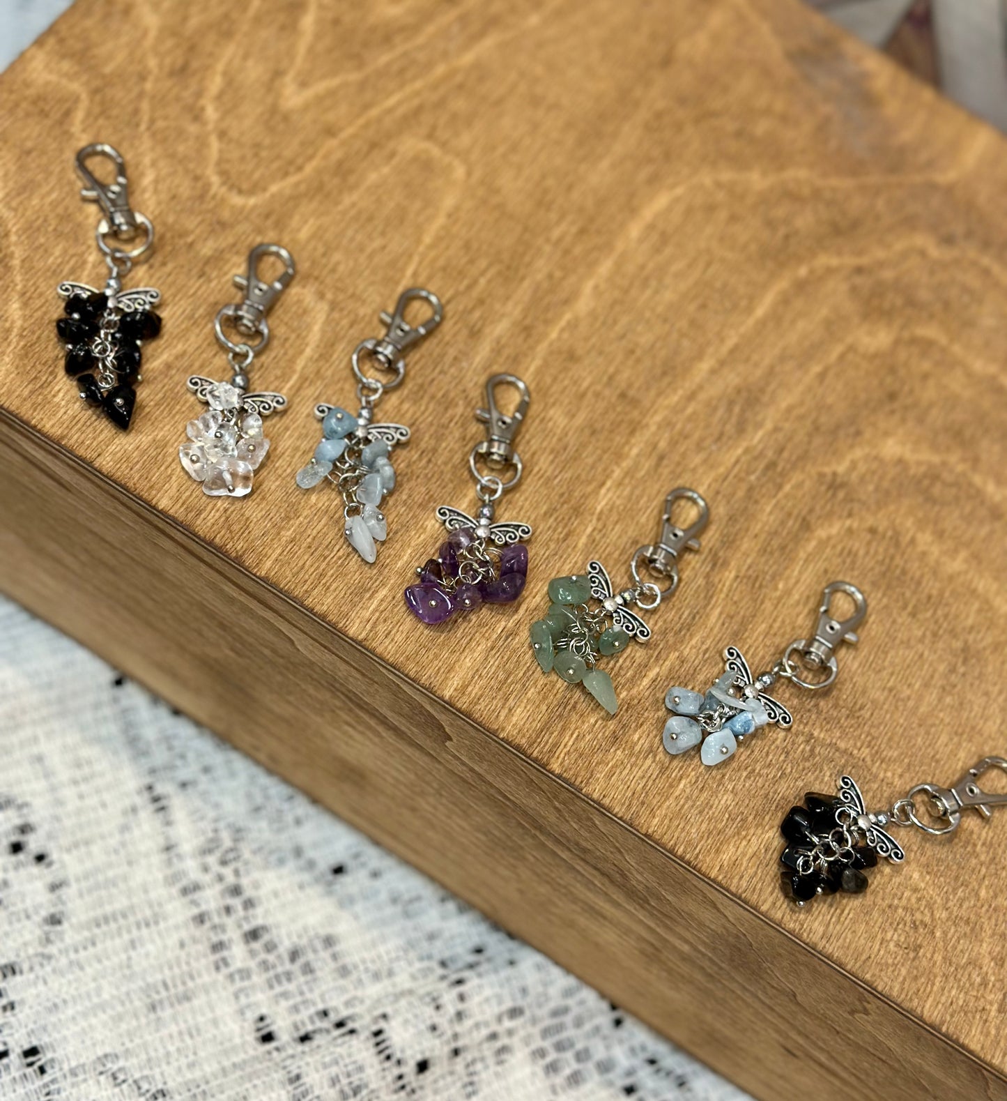 Crystal Chips & Butterfly Charms